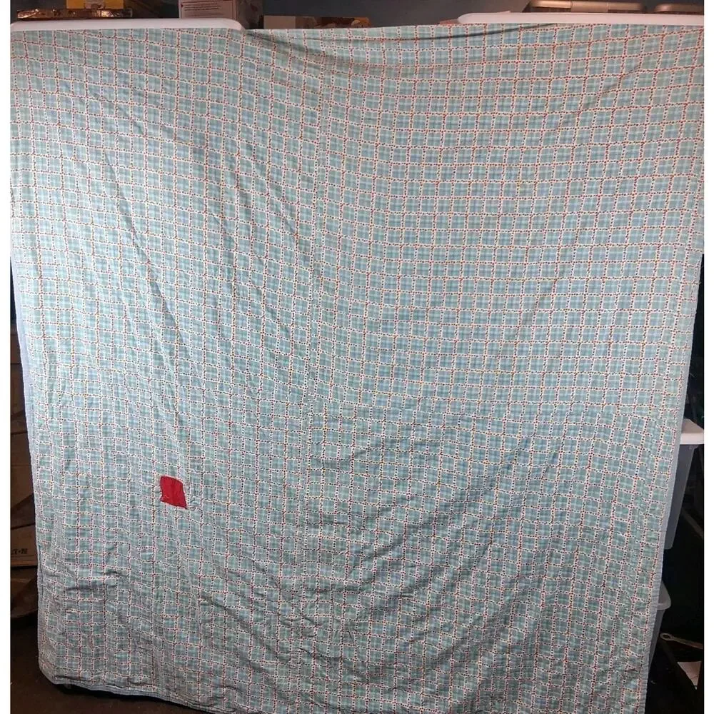 Sunbonnet Sue Handmade Vintage Quilt Colorful 68 × 78 Farmhouse Cottagecore